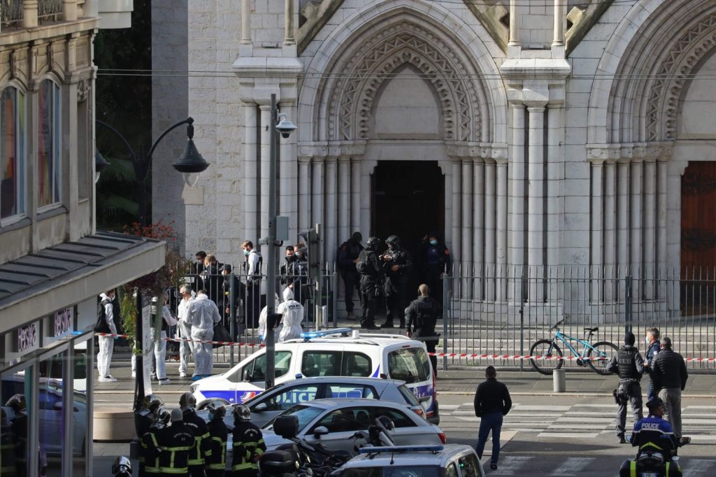 Three killed in terrorist knife attack inside Nice church