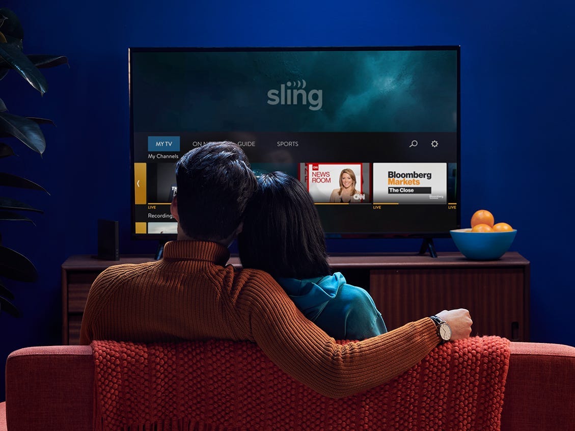 Sling TV in living room lifestyle