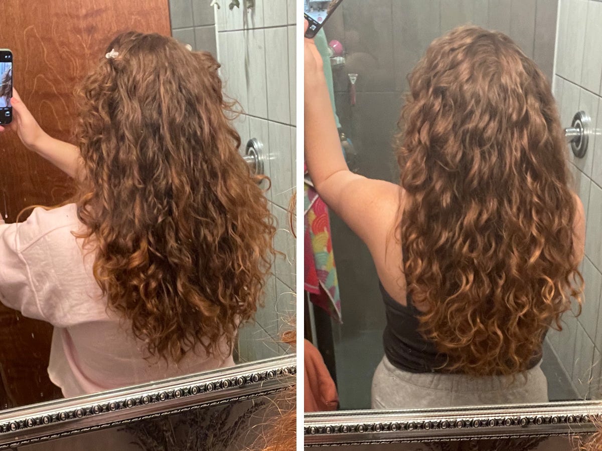 Elisabeth shows the before and after using Function of Beauty on her curly hair.