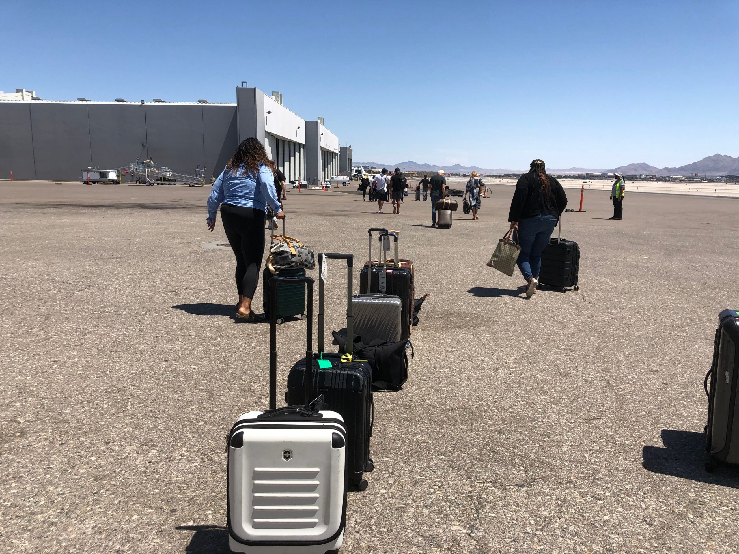 Deplaning in Las Vegas from JSX