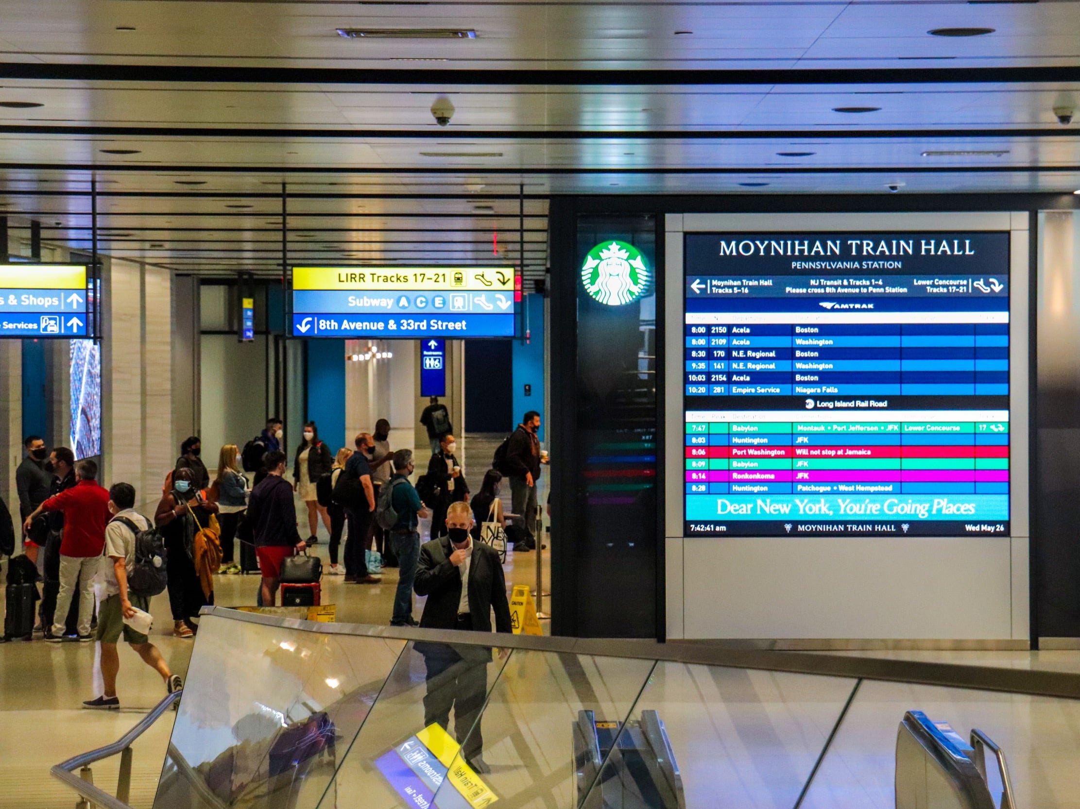 Walking into New York's Moynihan Train at Pennsylvania Station - Amtrak Northeast Regional New York to Boston