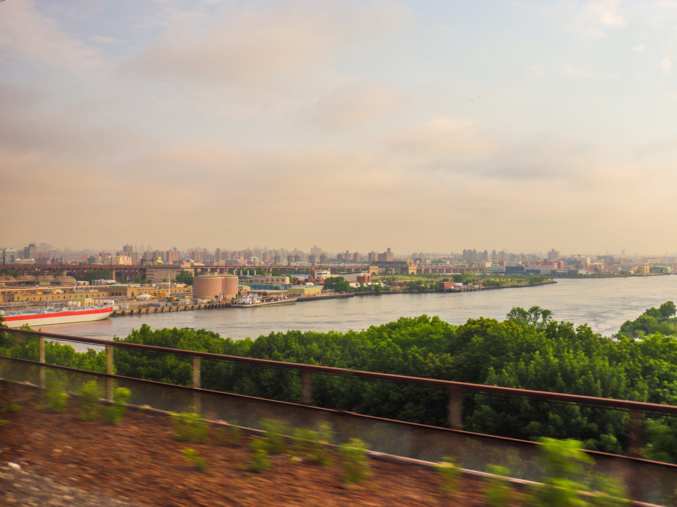 The view from Amtrak's Northeast Regional train from New York to Boston - Amtrak Northeast Regional New York to Boston