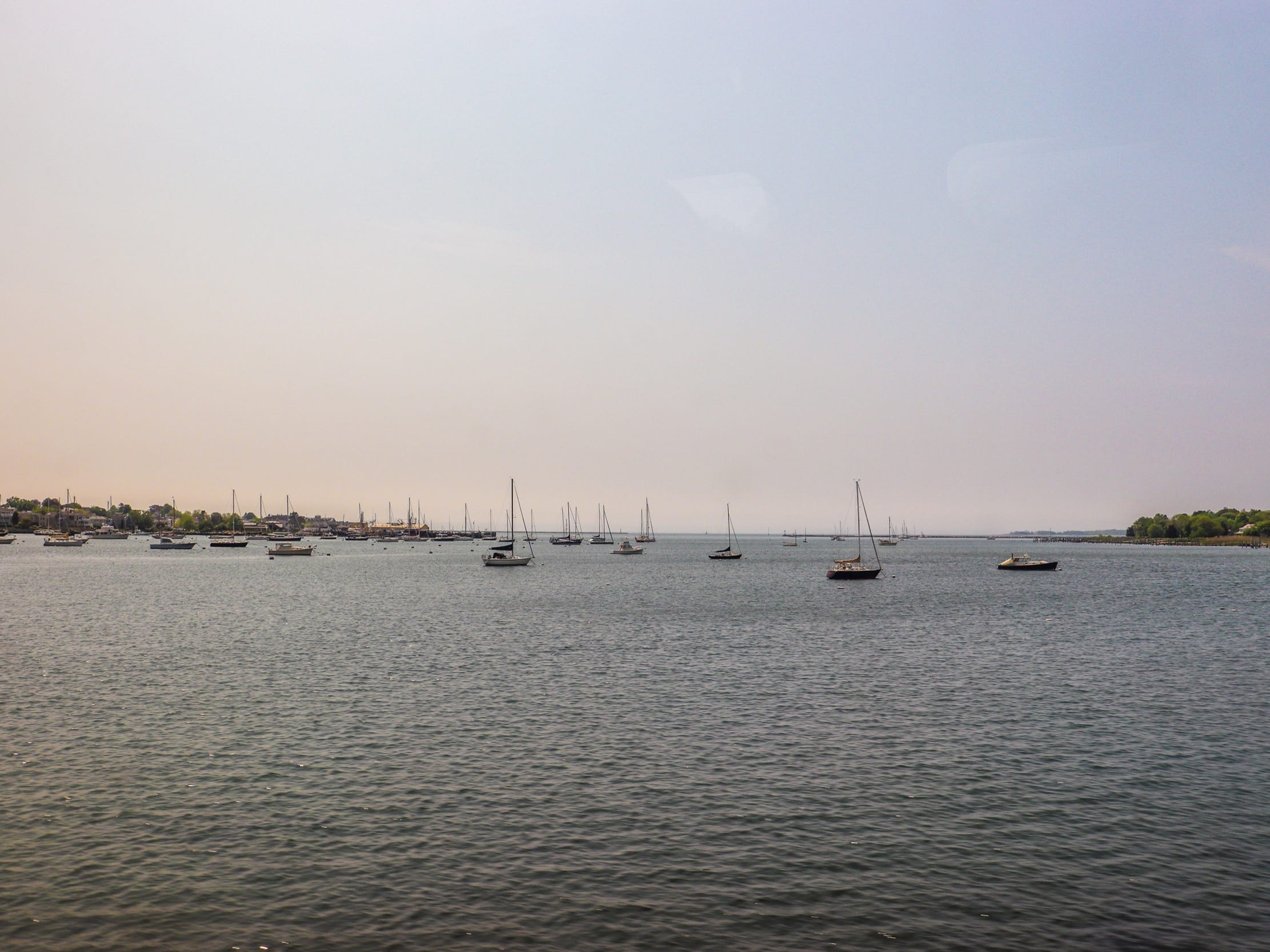 The view from Amtrak's Northeast Regional train from New York to Boston - Amtrak Northeast Regional New York to Boston