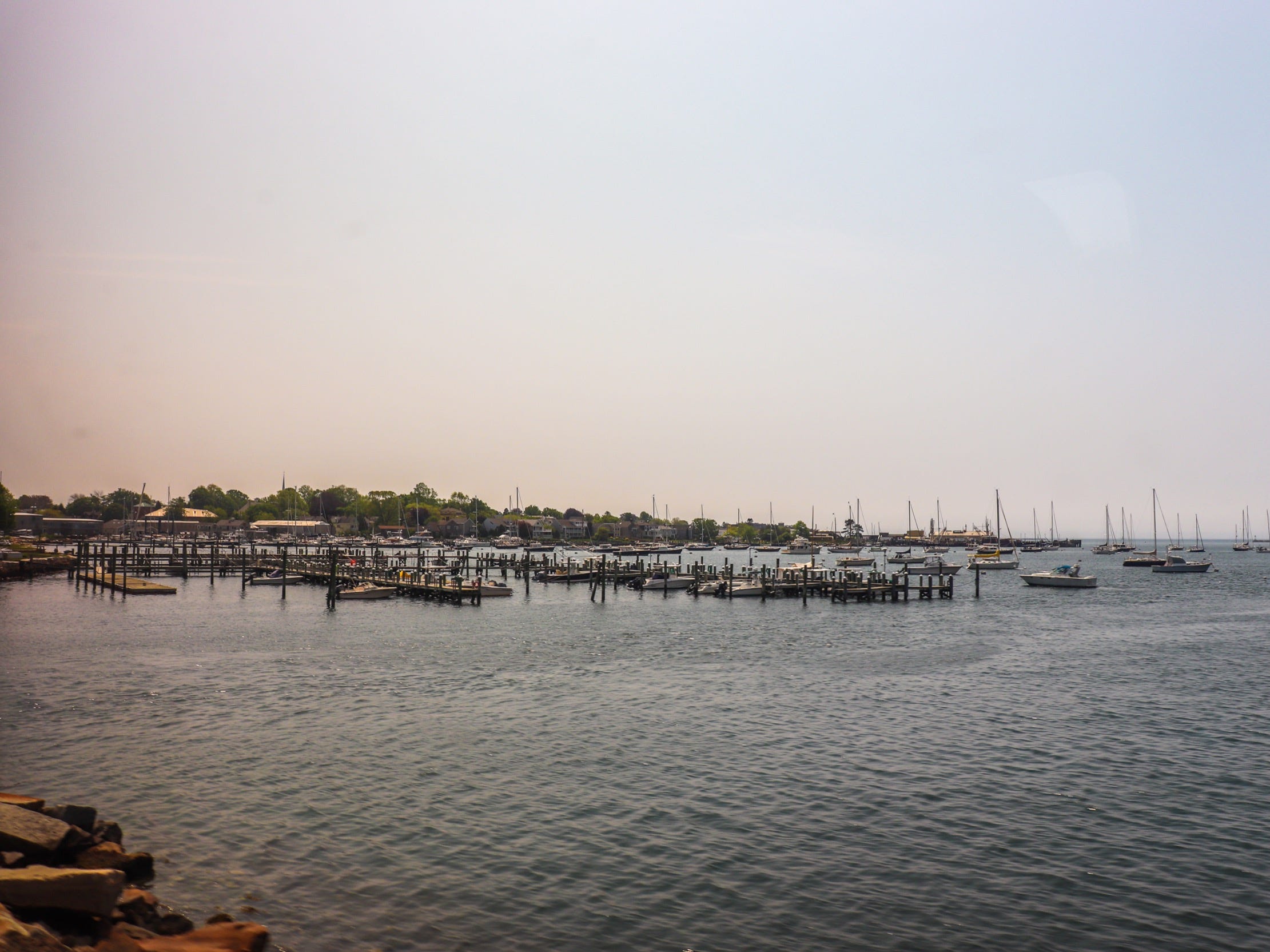 The view from Amtrak's Northeast Regional train from New York to Boston - Amtrak Northeast Regional New York to Boston