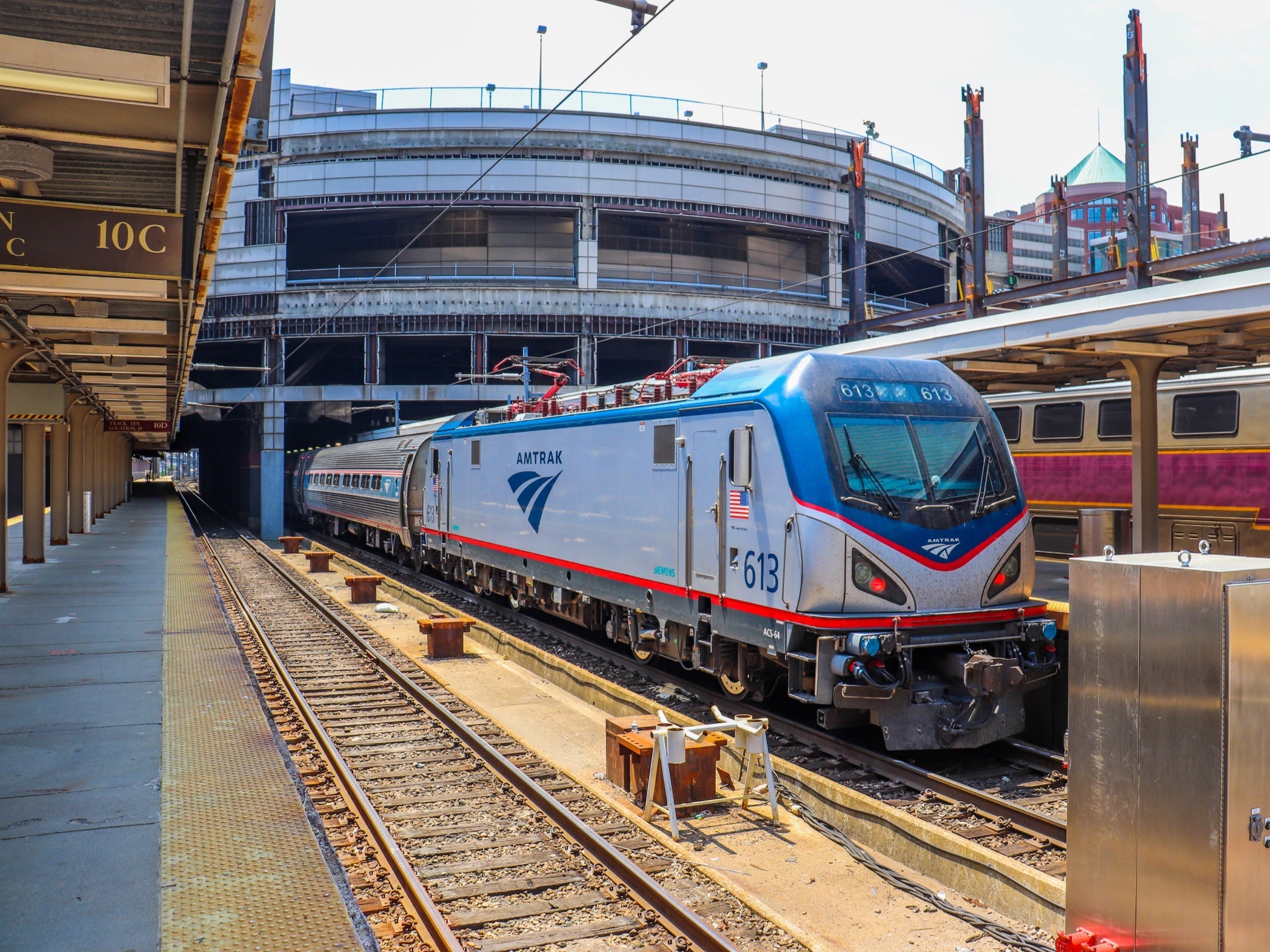 Arriving at Boston's South Station - Amtrak Northeast Regional New York to Boston