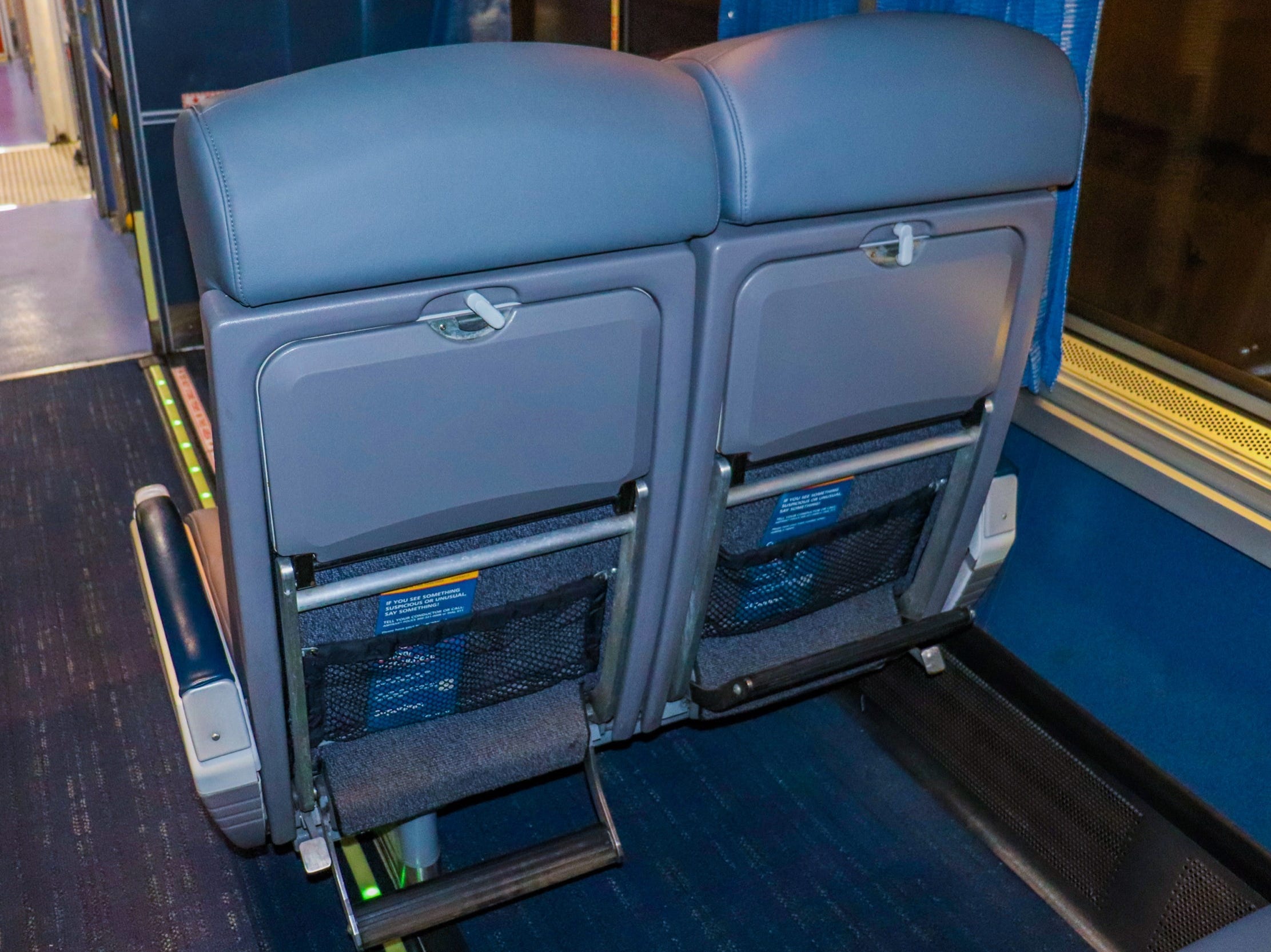 Inside the coach cabin of an Amtrak Superliner - Amtrak Upgraded Long Distance Trains 2021