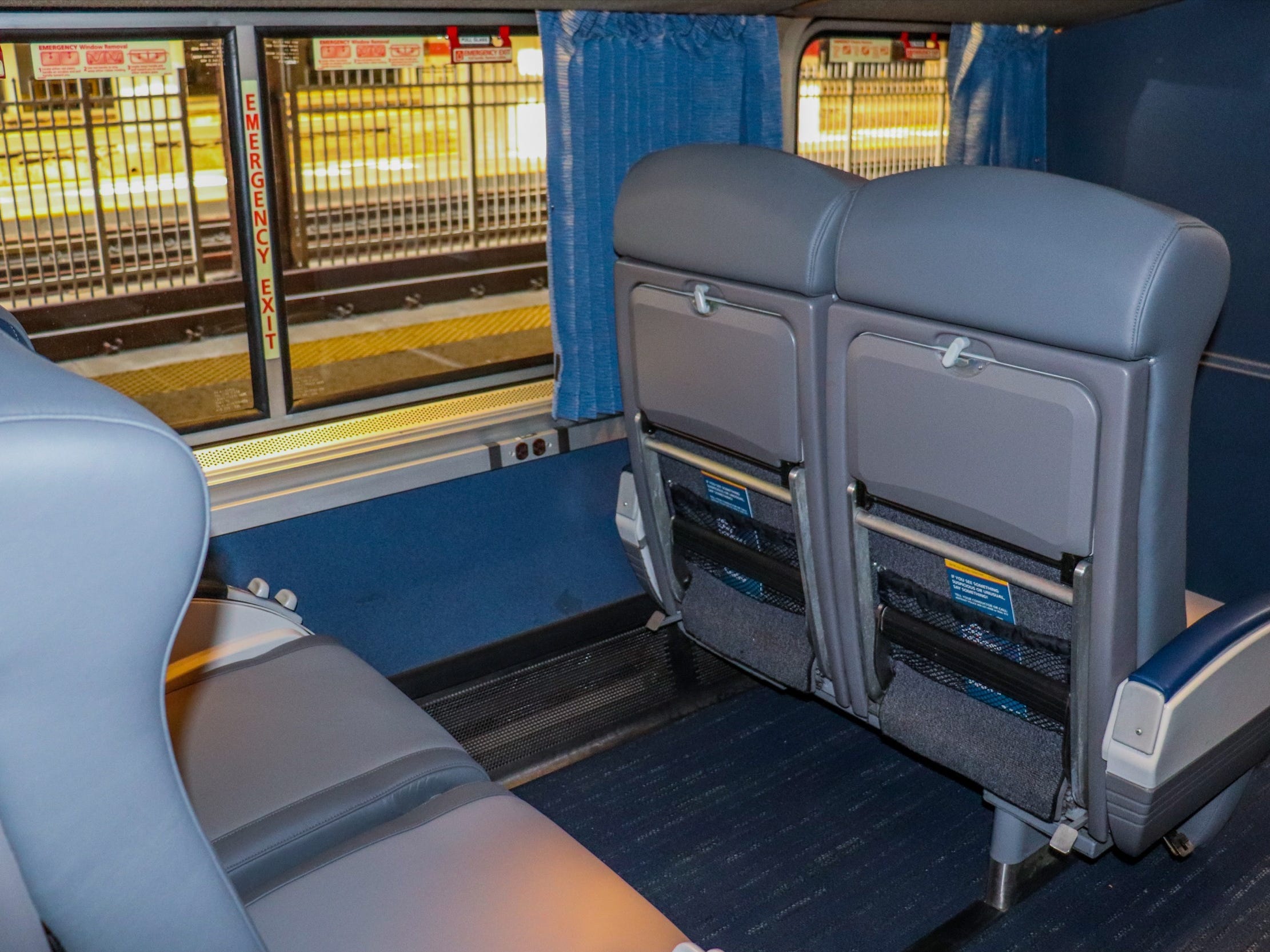 Inside the coach cabin of an Amtrak Superliner - Amtrak Upgraded Long Distance Trains 2021