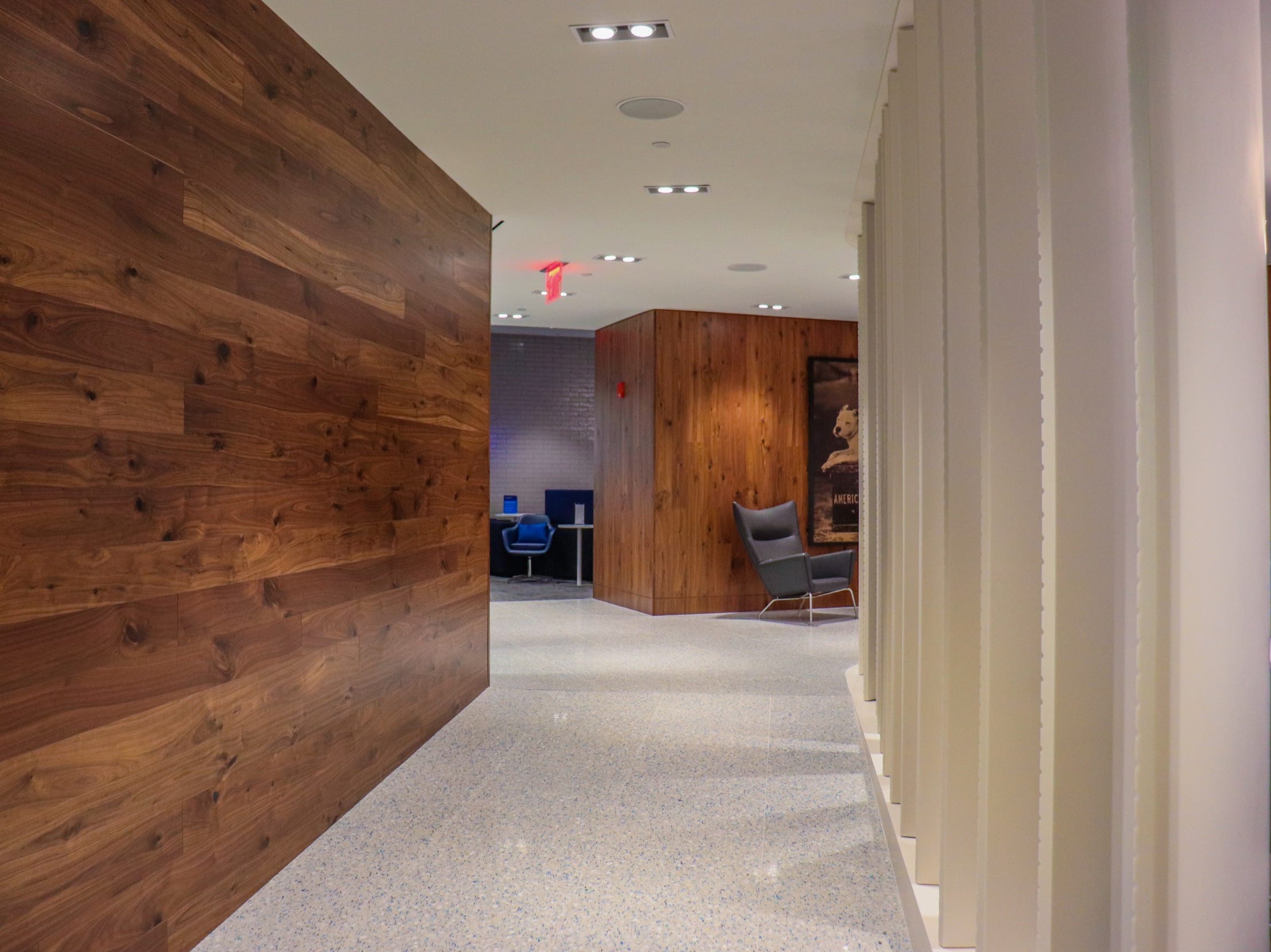 The entrance to the American Express Centurion Lounge at LaGuardia Airport - Amex Centurion Lounge LaGuardia Airport