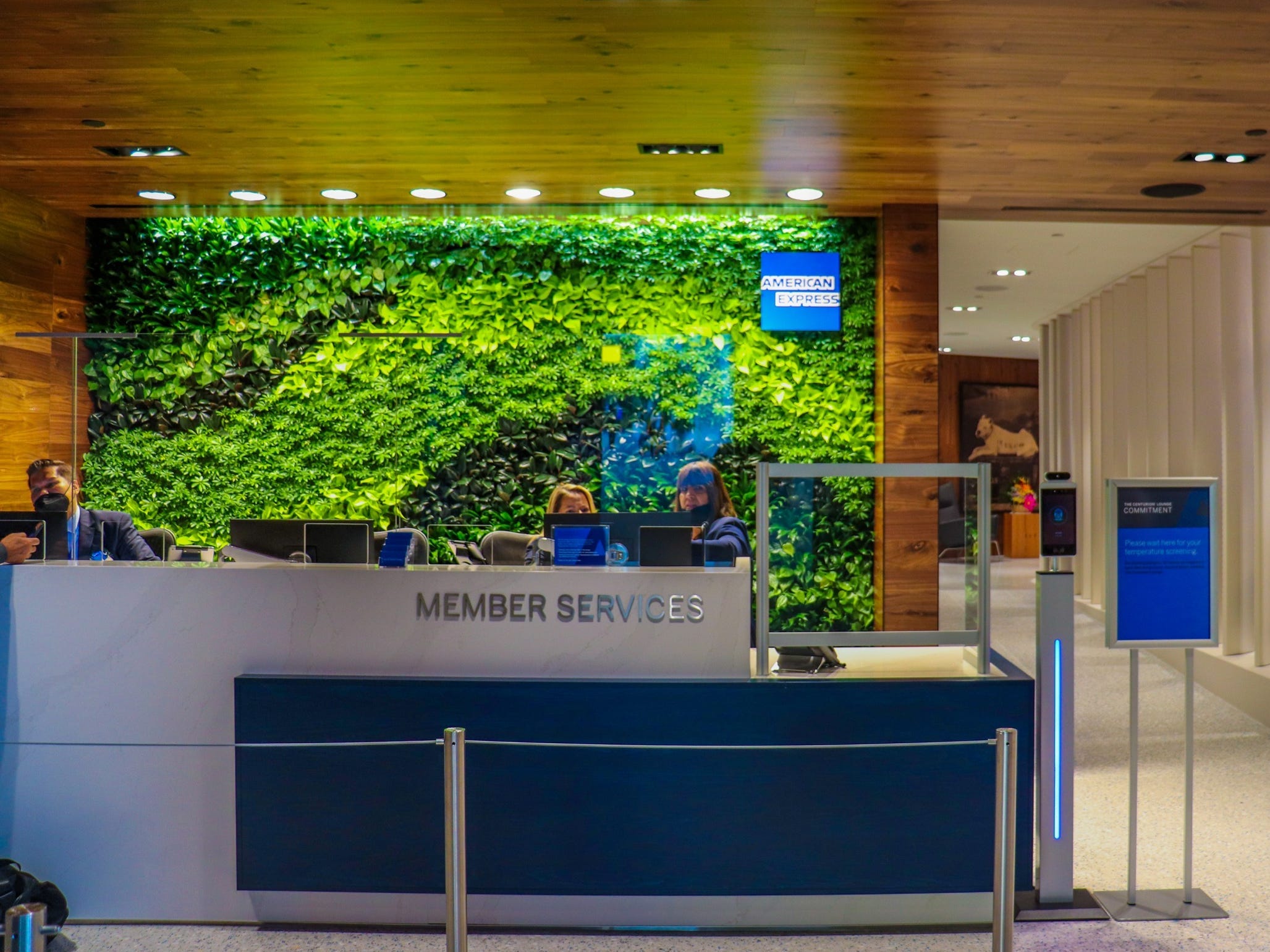 The entrance to the American Express Centurion Lounge at LaGuardia Airport - Amex Centurion Lounge LaGuardia Airport