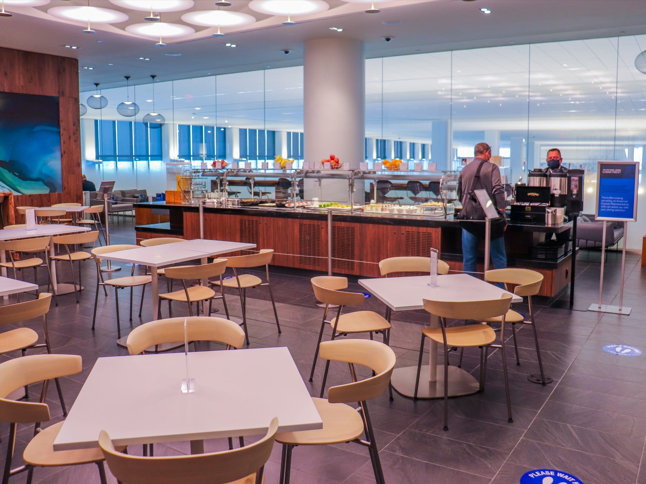 Inside the American Express Centurion Lounge at LaGuardia Airport - Amex Centurion Lounge LaGuardia Airport