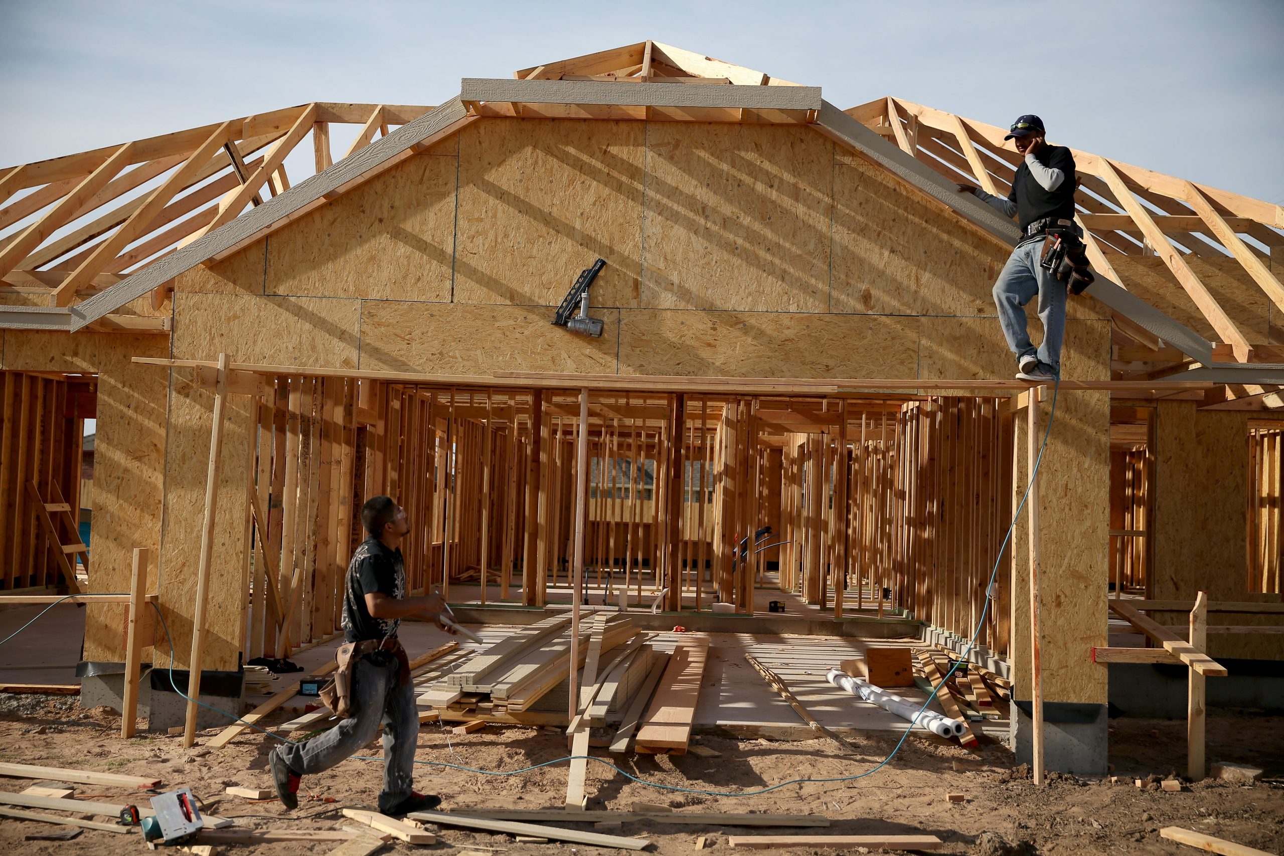 A home under construction in Moore, Oklahoma