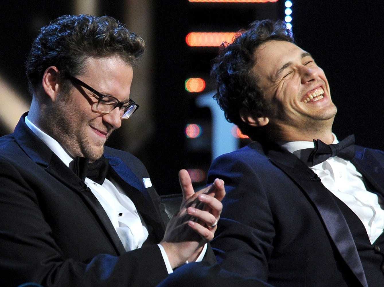 seth rogen james franco laughing