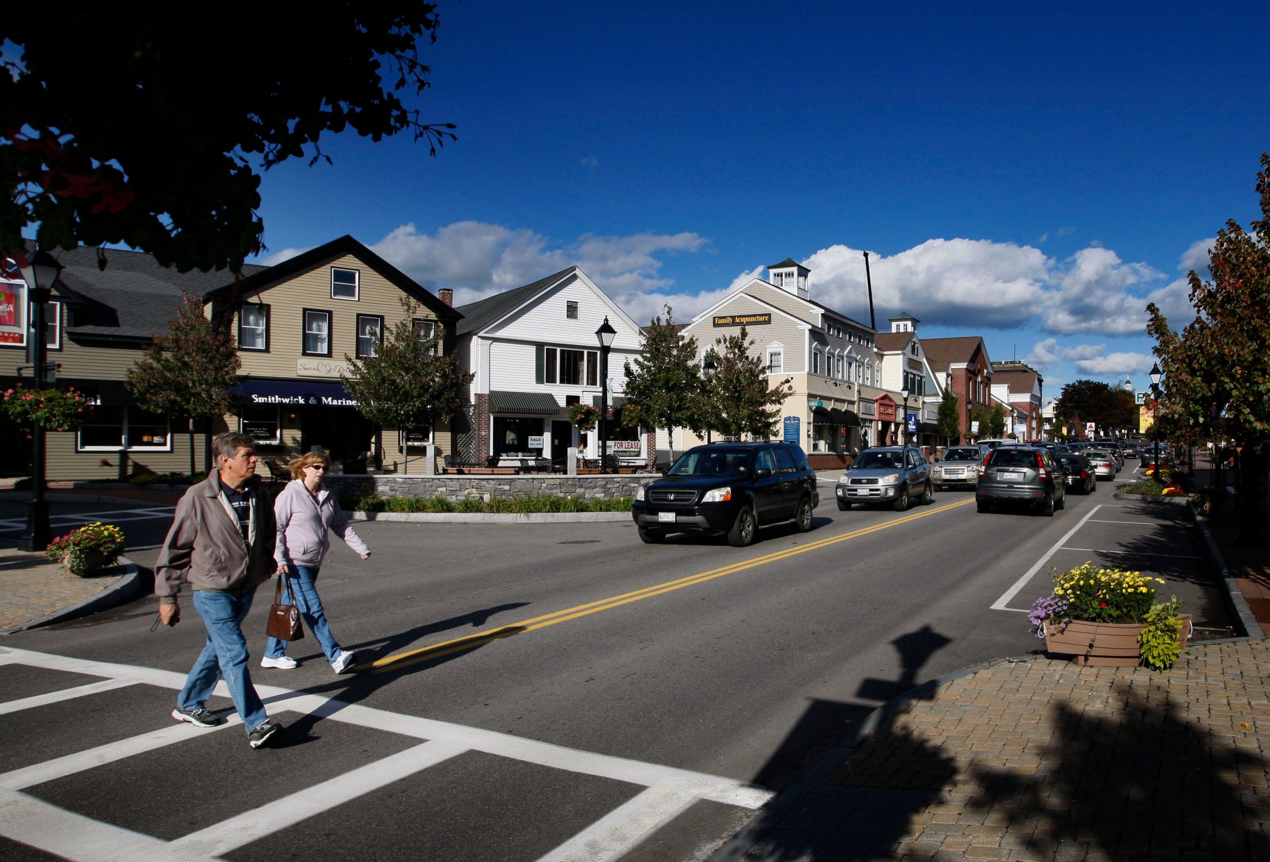 A city street in Maine