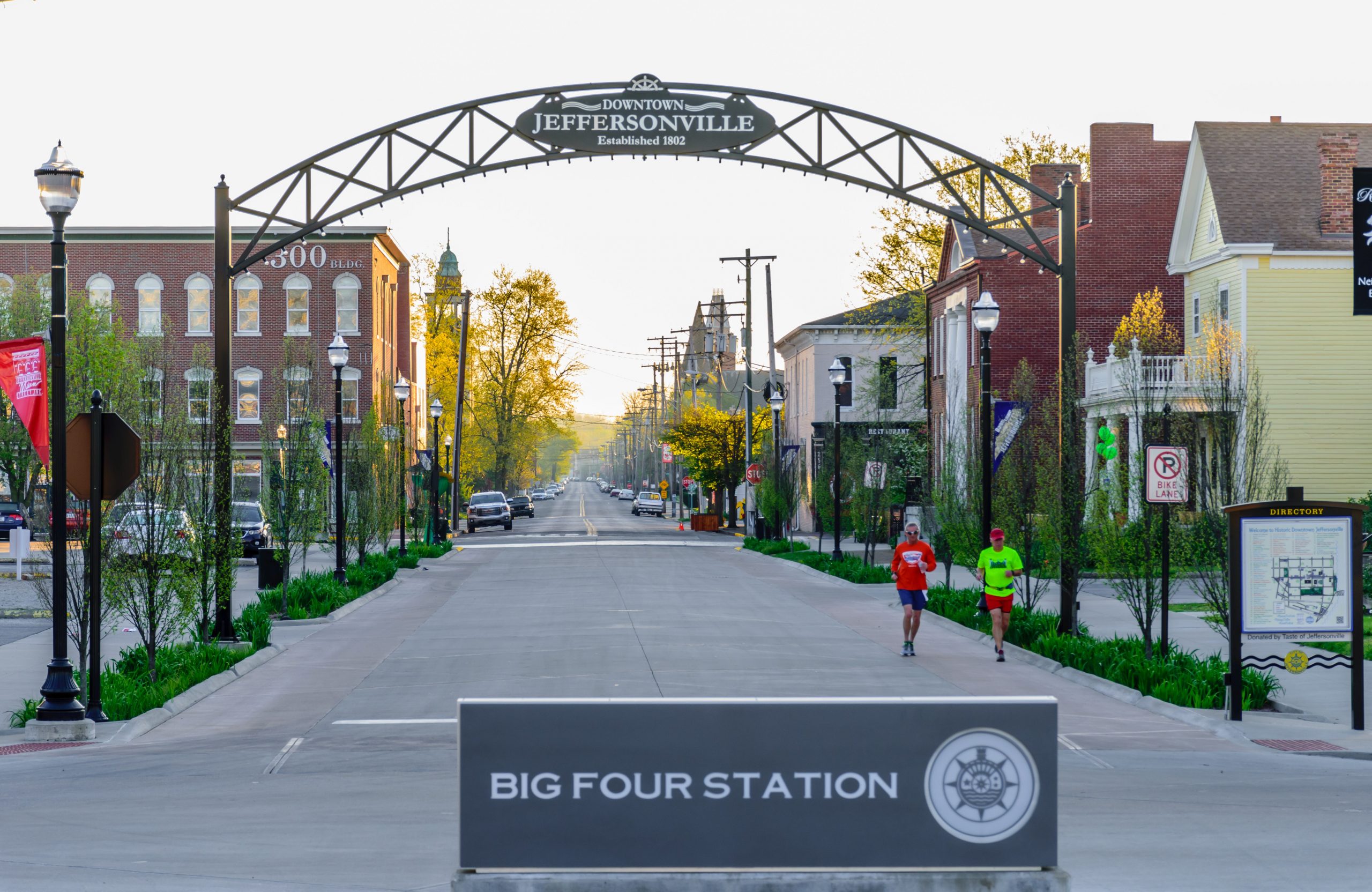 A street in Jeffersonville, Indiana