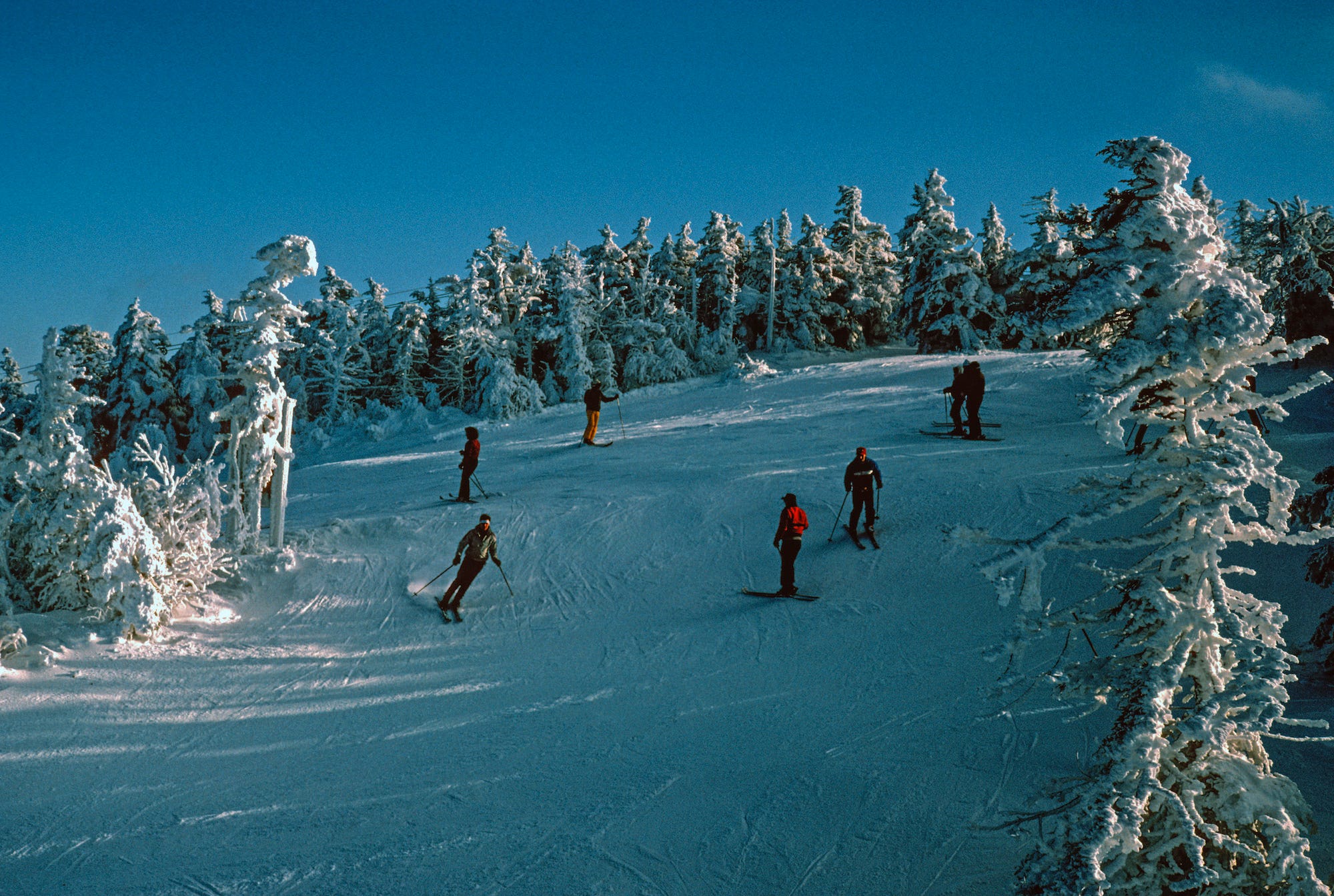 Skiers in Stratton, Vermont