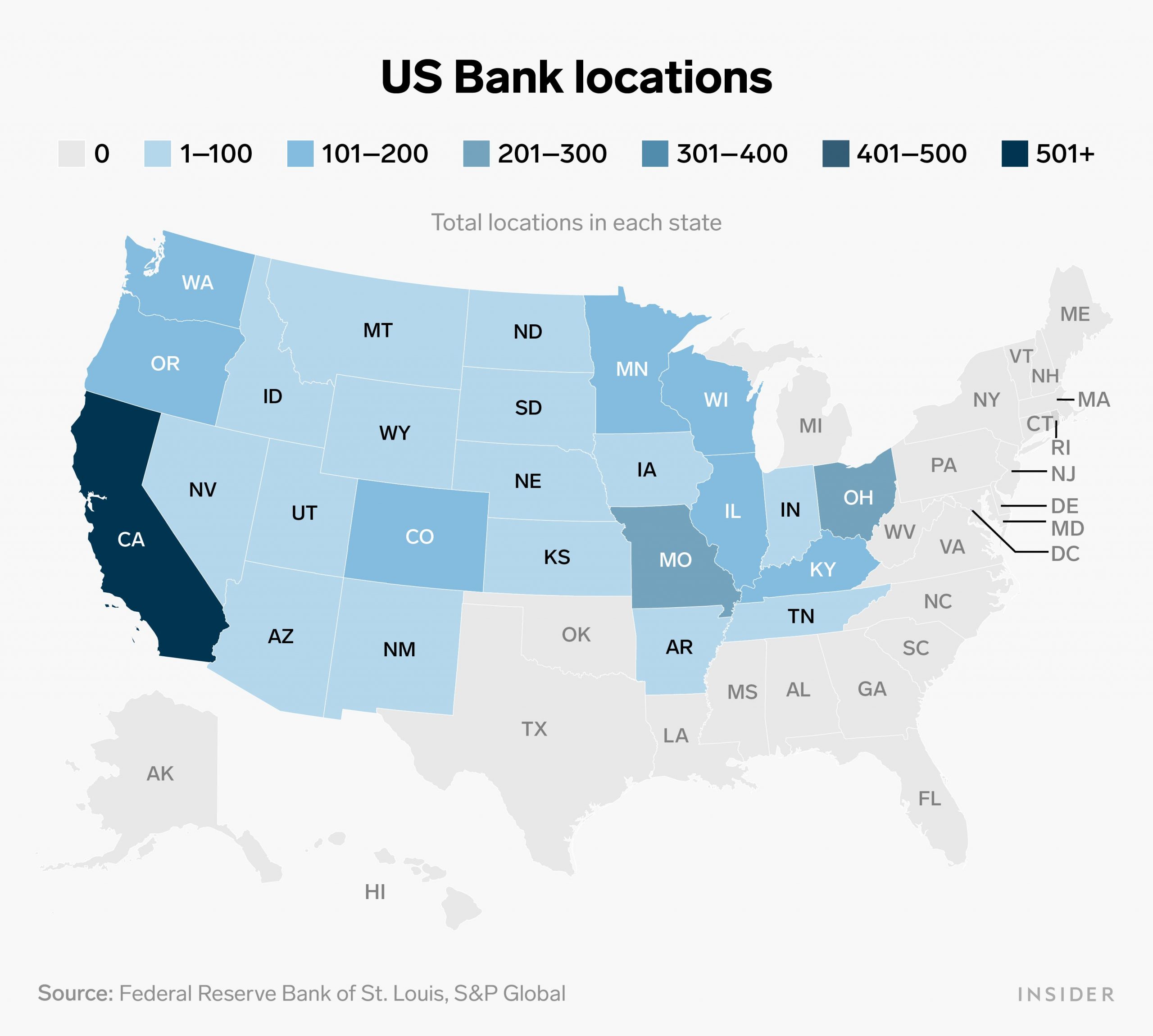 Best National Banks locations US Bank