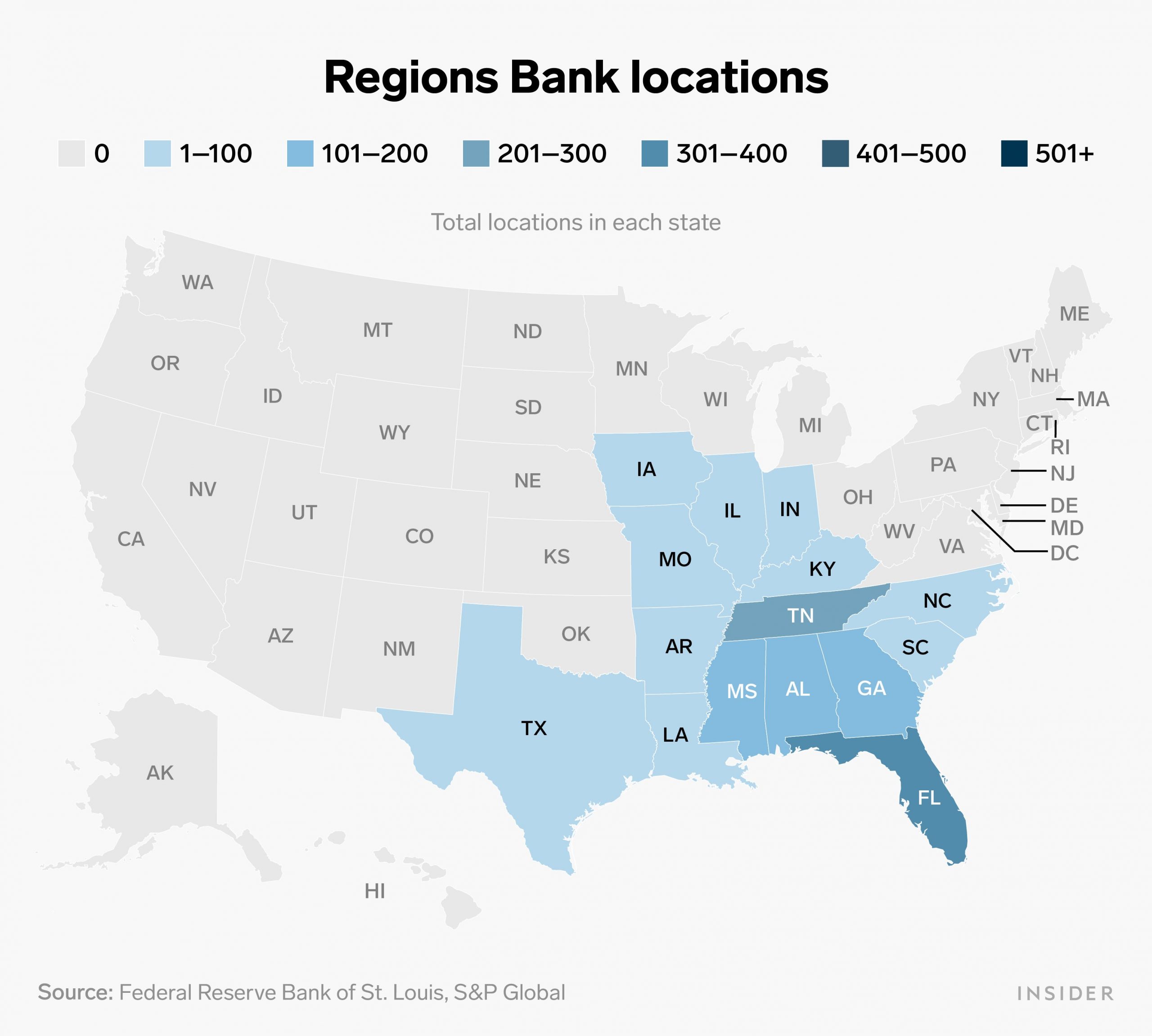 Best National Banks locations Regions Bank