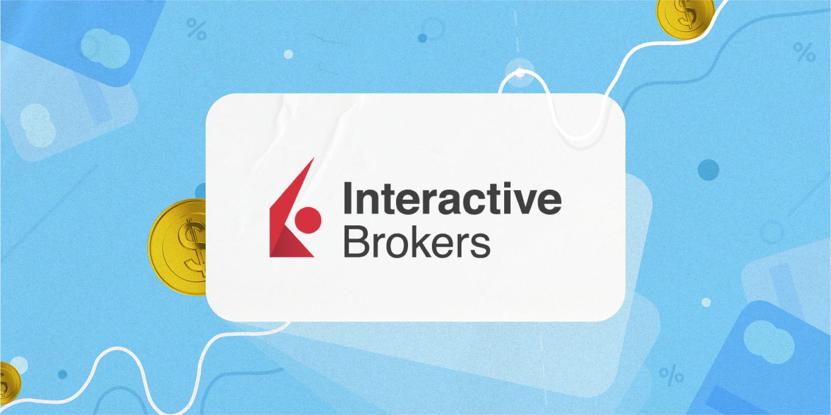 Interactive Brokers logo on light blue background.