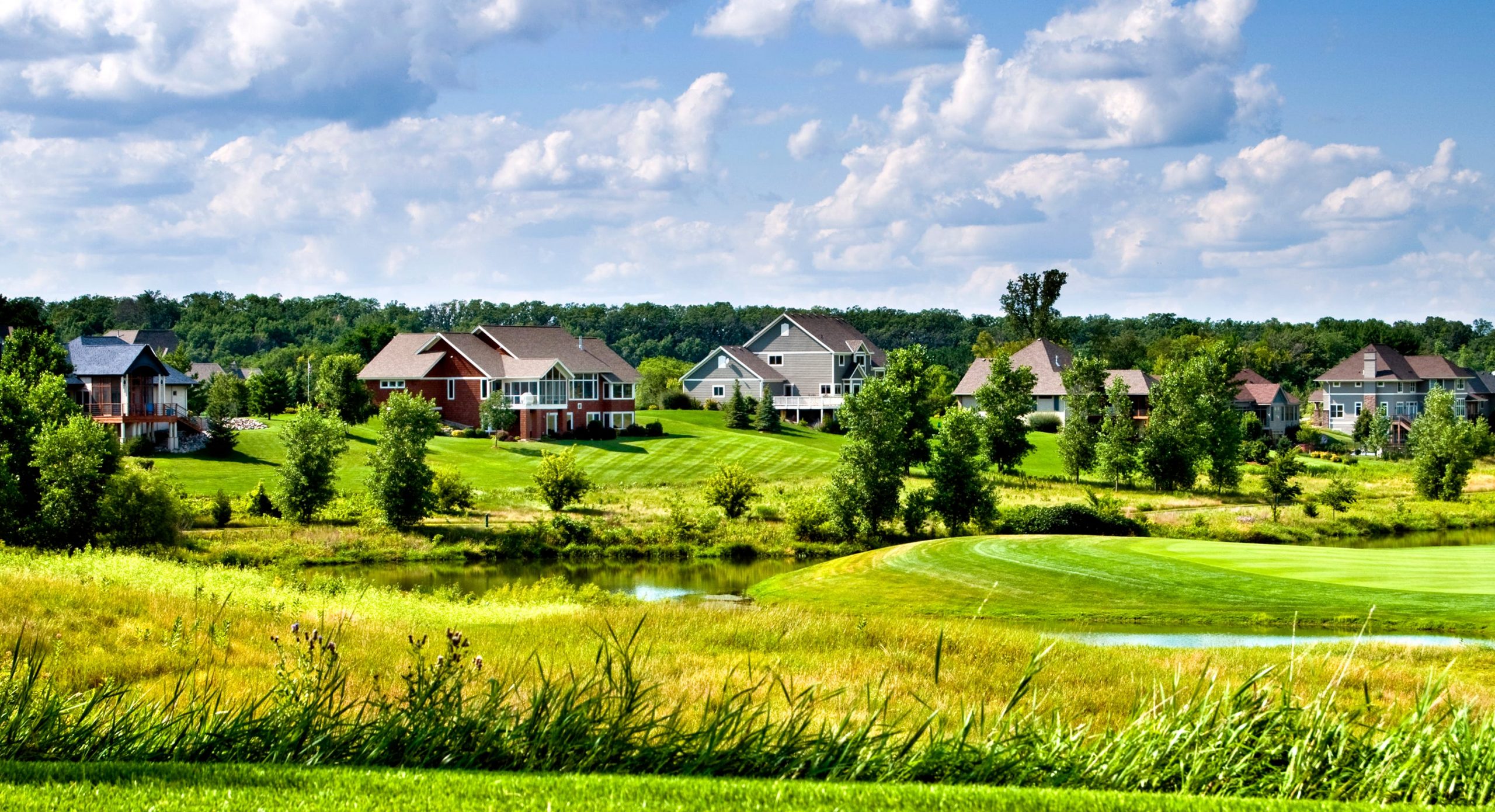 Homes in a suburban neighborhood in Wisconsin