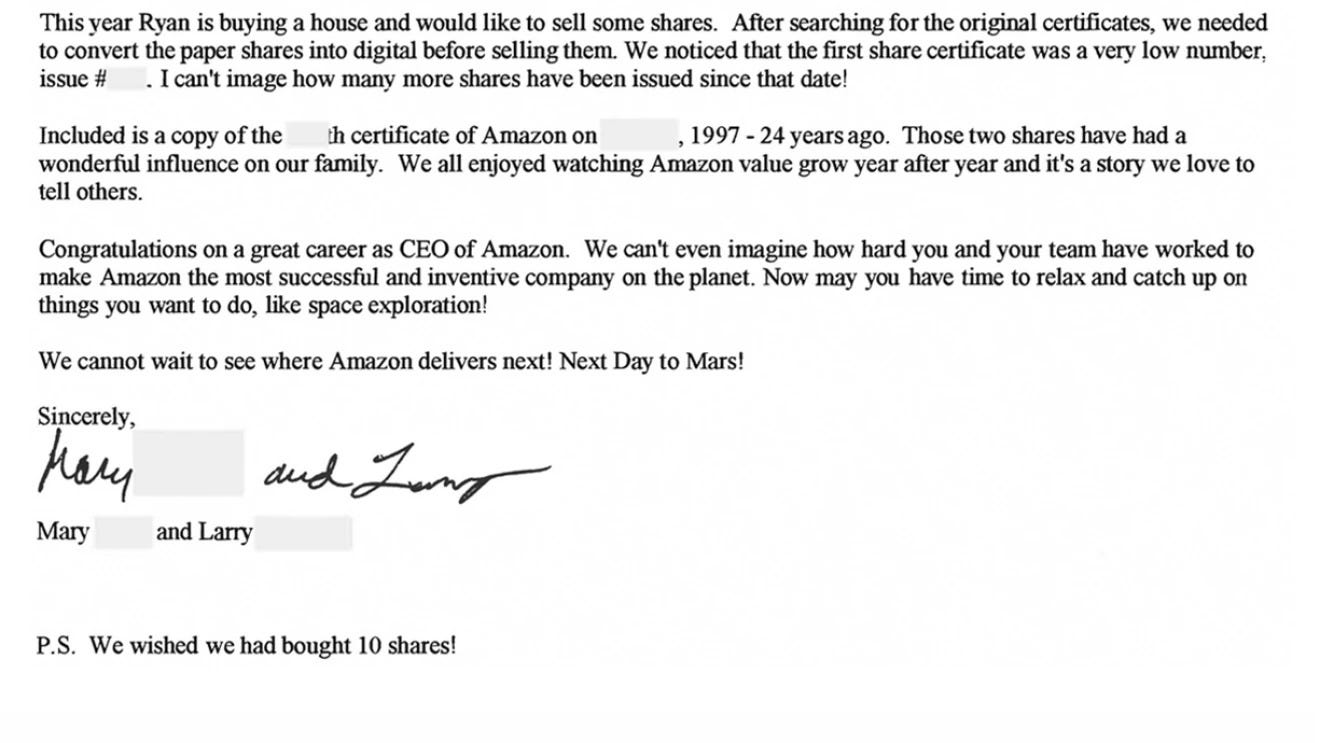 Letter to Jeff Bezos, from shareholder (2)