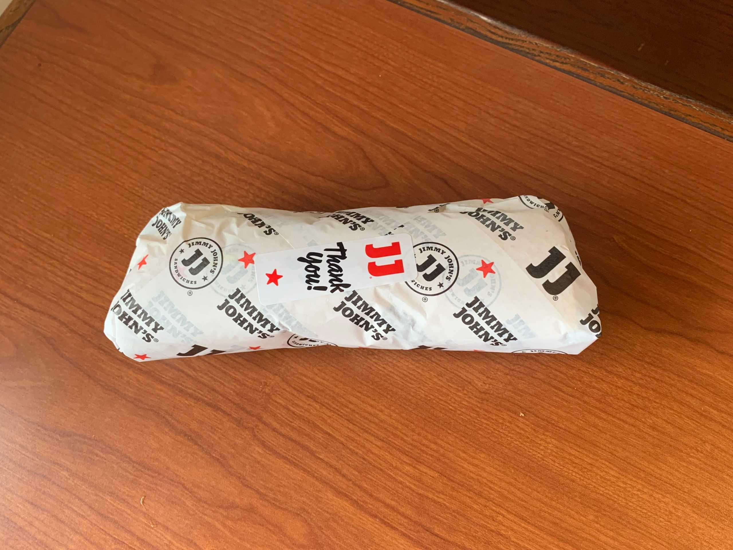 Jimmy John's tuna wrapping