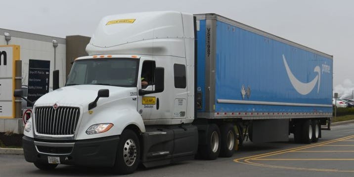 amazon warehouse truck shipping