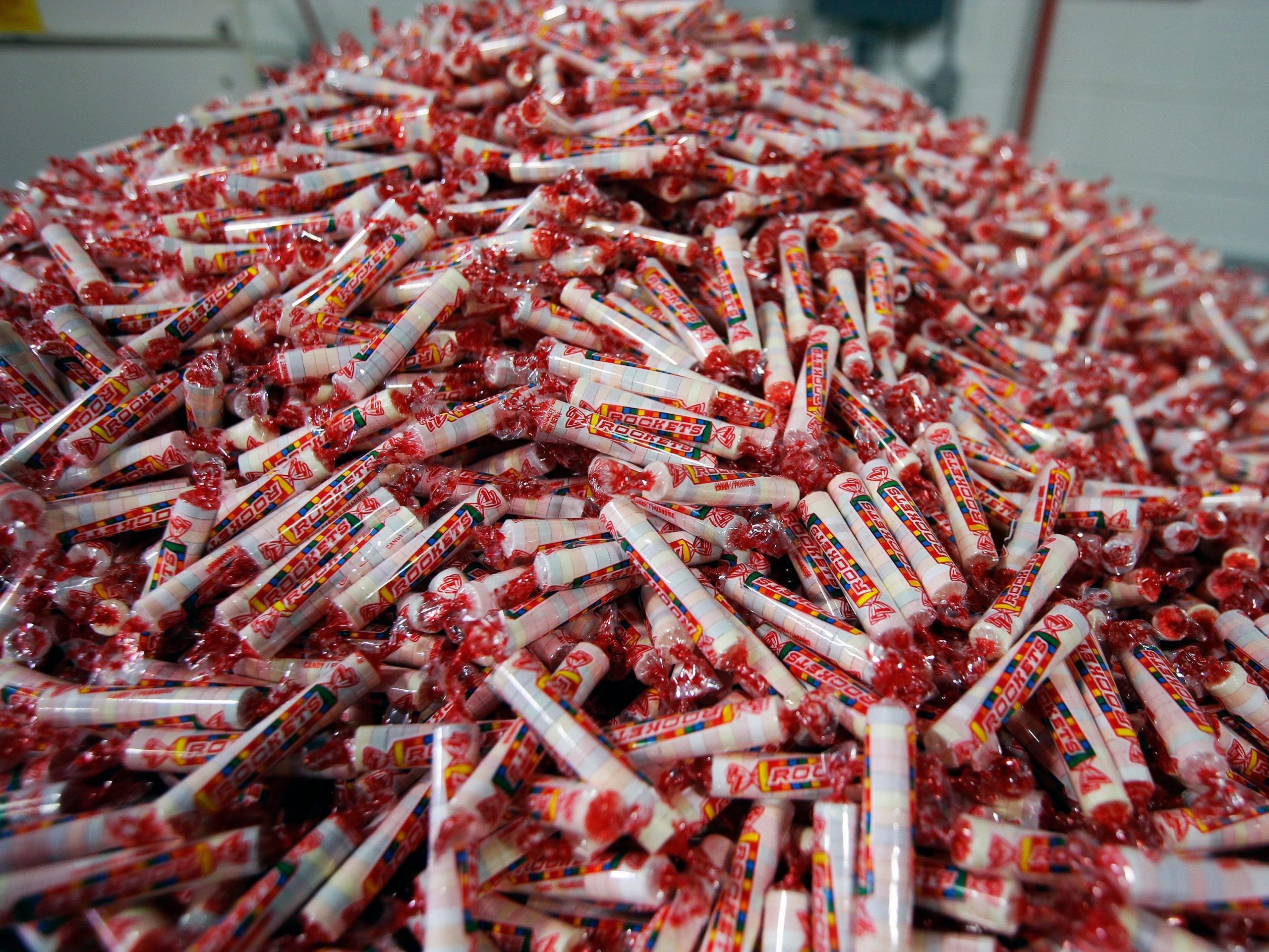 pile of Rockets candy